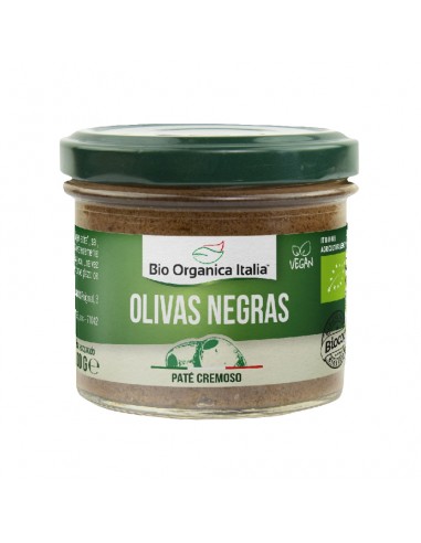 Paté cremoso olivas negras 100 gr Biocop