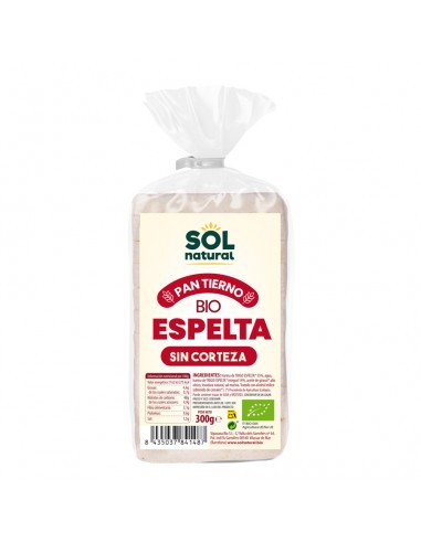 Pan tierno de espelta sin corteza bio...